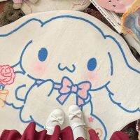 Sanrio Cinnamoroll พรมเช็ดเท้าการ์ตูน S หลายขนาดน่ารักผ้าห่มข้างเตียงนอนรูปทรงกำมะหยี่พรมเช็ดเท้าแต่งตัวห้องนั่งเล่น