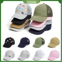 CHUAN ไดโนเสาร์พิมพ์ลาย หมวกเบสบอลเด็กวัยหัดเดิน หมวกกันแดดหมวก ปรับได้ปรับได้ หมวกสำหรับเด็ก น่ารักน่ารักๆ เด็กชายเด็กหญิง