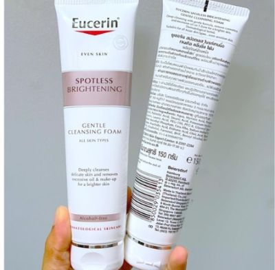 Eucerin Spotless Brightening Cleansing Foam 150g. ยูเซอริน สปอตเลส ไบรท์เทนนิ่ง คลีนซิ่ง โฟม 150