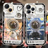 Cute Astronaut Soft Phone Case Compatible for IPhone Casing 14 13 11 12 Pro Max XS XR X 8 7 6S Plus Mini Transparent TPU Silicone Shockproof Clear Cover