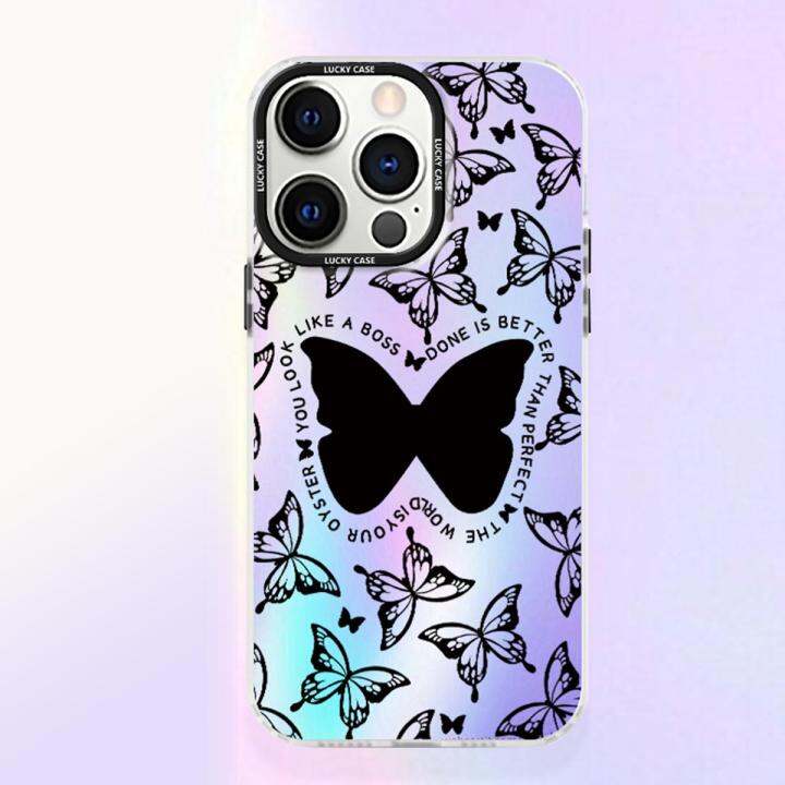 สำหรับ-iphone-ลายผีเสื้ออินเทรนด์-iphone-tpu-เคสโทรศัพท์กันกระแทก-เปลือกแข็ง-ขอบนิ่มใช้กับ-14-13-pro-max-12-11-pro-max-11-xs-max-xr-x-8-7-plus-se-2022