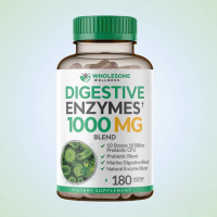 Wholesome wellness Digestive Enzymes 1000MG With Probiotics &amp; Prebiotics