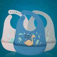 【DT】hot！ Baby Silicone Bibs Children Bib Cartoon Printed Kids Boy Adjustable Feeding Soft