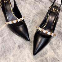 High Heels Three-Ring Valentinoˉ Strap Rivet Shoes Patent Leather Multi-Color Womens Shoes