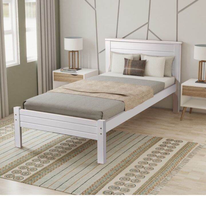 Bahagia Zania White Single Bedroom Set Bedframe Wardrobe Chest Drawer Bahagia Zania White Single Bedroom Set Bedframe Wardrobe Chest Drawer