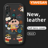 YIWESAN เคสสำหรับ Huawei Y9 Prime 2019 P Smart Z Honor เคส9X การ์ตูนน่ารักลายดินสอสี Shin-Chan เคสโทรศัพท์หนังบางดีไซน์ใหม่คลุมทั้งหมดเคสป้องกันเลนส์กล้องเคสกันกระแทกซิลิโคนนิ่ม