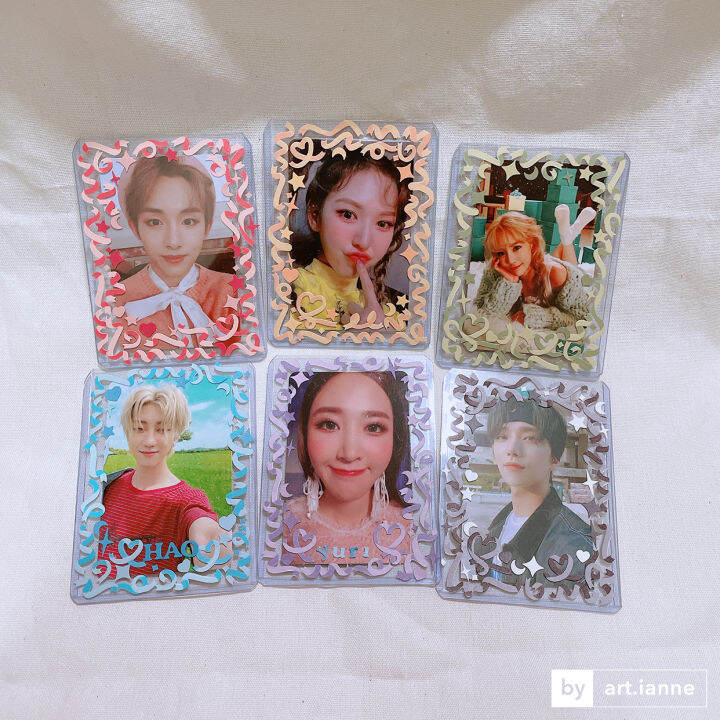 Custom Decorated Toploaders for Photocards or Vaccination Cards by art