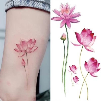 【YF】 Flower Butterfly Temporary Tattoos Stickers Hand Body Art Waterproof Fake Black Rose Women Girls Water Transfer Tattoo