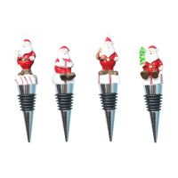 Bottle Stopper Christmas Wine Storage Cap Plug Santa Claus Gift Wine Stopper Metal Wine Bottle Stopper Champagne Stopper