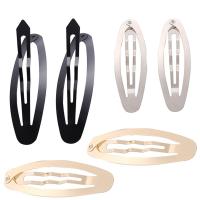 【YF】 Barette Oval Metal Hair Clips Hairgrip Hairpins Base para Fazer Jóias Headdress Acessórios Cor do Ouro Preto 20Pcs