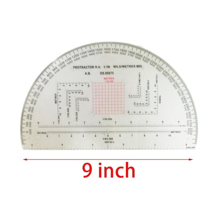 toolsnest-เครื่องมือวัดไม้บรรทัดวัดมุมอะคริลิคเมตรใสมืออาชีพการศึกษาแผนที่กันน้ำเรียนรู้องศาสำหรับการอ่านแผนที่เดินทาง