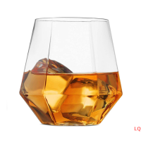 LQ Hexagonal CUP 360ml แก้วไวน์งานแต่งงาน dricated transparent cocktail Glass