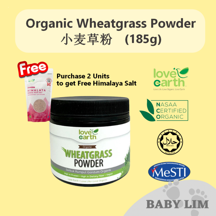 [11/2024] Love Earth Organic Wheatgrass Powder 185g 有机小麦草粉 Lazada