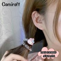 Camiraft ยางมัดผมน่ารักลายการ์ตูน2ชิ้นยางรัดผมพลาสติกยืดหยุ่น Cinnamoroll เมโลดี้ของฉัน Kuromi Sanrio เชือกผูกผม2023แฟชั่นดูเรียบง่ายเครื่องประดับผมสำหรับผู้หญิงหญิงสาว