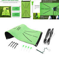 Golf Swing ตี Batting Mat Direction Mark Trace ในร่มกลางแจ้ง11.8X23.6นิ้ว Golf Swing Training Pad เชือกลูกกอล์ฟ Tees Kit