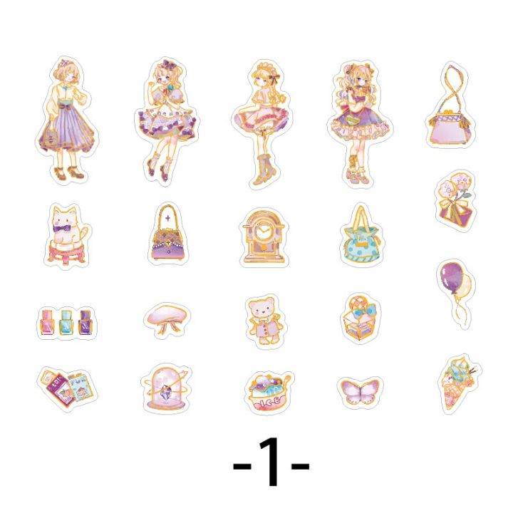 mr-paper-4-style-40pcs-bag-cute-girl-pet-sticker-creative-cartoon-character-hand-account-material-decoration-stationery-sticker