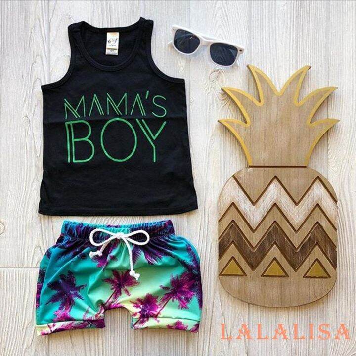 newborn-baby-boys-mama-s-boy-tank-top-t-shirt-shorts-clothes-outfits-beachwear