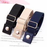 Elastic Belt Without Buckle Canvas Women Buckle Free Belt Ladies Jeans Pants Waist Lazy Belt Stretch No Buckle Invisible Belt