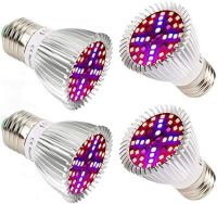 4 Pack PAR20 LED Grow Light Bulbs E26 Full Spectrum Grow Lamp Plant Light for Hydroponics Greenhouse Indoor Plants