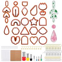 ELEGANT 142Pcs Polymer Clay Cutter DIY Earrings Ceramic Craft Cutting Mold Baking Mould DIY Jewelry Pendant Making Cake Cookie Cutter