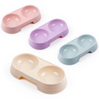 【cw】 Bowl Plastic Dog Food Drinking Tray Feeder Feeding Supplies Accessories