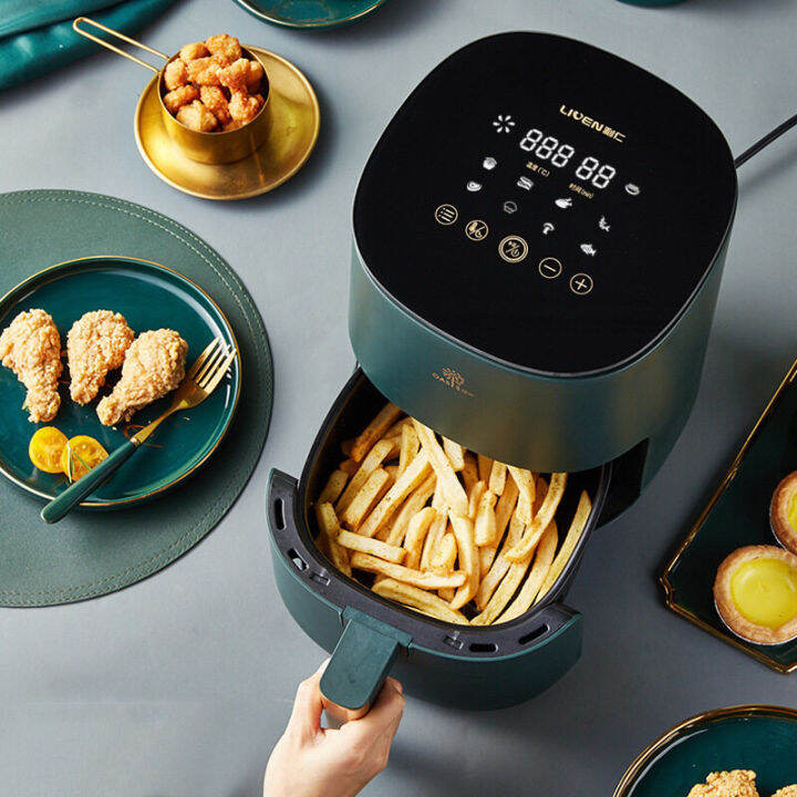 liven-หม้อทอดไร้มัน2022-หม้อทอดไฟฟ้า-ระบบอัตโนมัติอัจฉริยะ-หน้าสัมผัสlcd-air-fryer-หม้ออบไรน้ำมัน-หม้อไร้น้ำมัน-หม้อทอดไร้น้ำมัน-การควบคุมอุณ