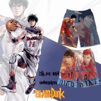 2023 NewAnime กางเกง Slam Dunk กางเกงขาสั้นสบายๆหลวมชายหาดฤดูร้อนริมทะเล