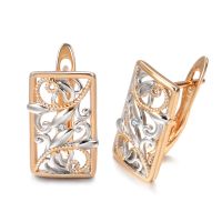 [Free ship] Cross-border ins niche design Copper-plated real gold micro-inlaid zircon and popular wholesale