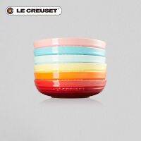 Le Creuset "Ice Berry Pink Series" ชุดชามปากกว้าง20ซม. ชาม Dual-ใช้ Creative สลัดผลไม้ Home