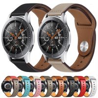 （Bar watchband）สายหนังของแท้คุณภาพสูงสำหรับ Samsung Galaxy Watch 3 4 5,S3เกียร์ GT2/3ทนทานต่อการฉีกขาดนาฬิกาสายสำหรับ Huawei ทดแทน