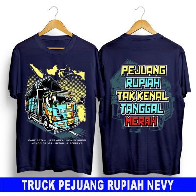 2023 Shirt DISTRO T-Shirt Truck DRIVER Fighter RUPIAH NAVY Truck DRIVER INDONESIA