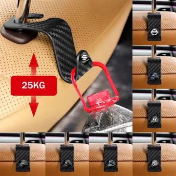 2pcs Abs Car Seat Back Hook, Black Backrest Hanger For Car Seat Storage