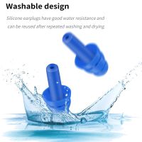 2PCS Topquite ear plugs noise cancelling Ear protector Waterproof Insulation Soft earplugs noise reduction Plugs for Swimming Ear Protection