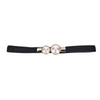 WORE Women Elastic Waist Seal Belt Pearl For Dresses Skirt Waistbands Wasit Belt