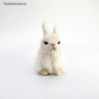 Technicolore ตุ๊กตากระต่ายขนยาวจำลองรูปสัตว์น่ารักสำหรับวันคริสต์มาสของขวัญวันเกิดบ้านงานแต่งงานของเล่นตุ๊กตาสำหรับเด็ก