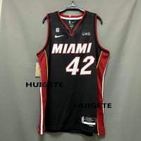 2022-23 New Original NBA Miami Heat 42 Kevin Love 2022-23 Icon Edition Black Jersey Swingman Heat-pressed