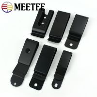 【YF】 5/10Pcs Black Metal Spring Buckles Belt Holster Sheath Clip Clasp Wallet Key Hook Waist Loop Screws Double Holes Buckle