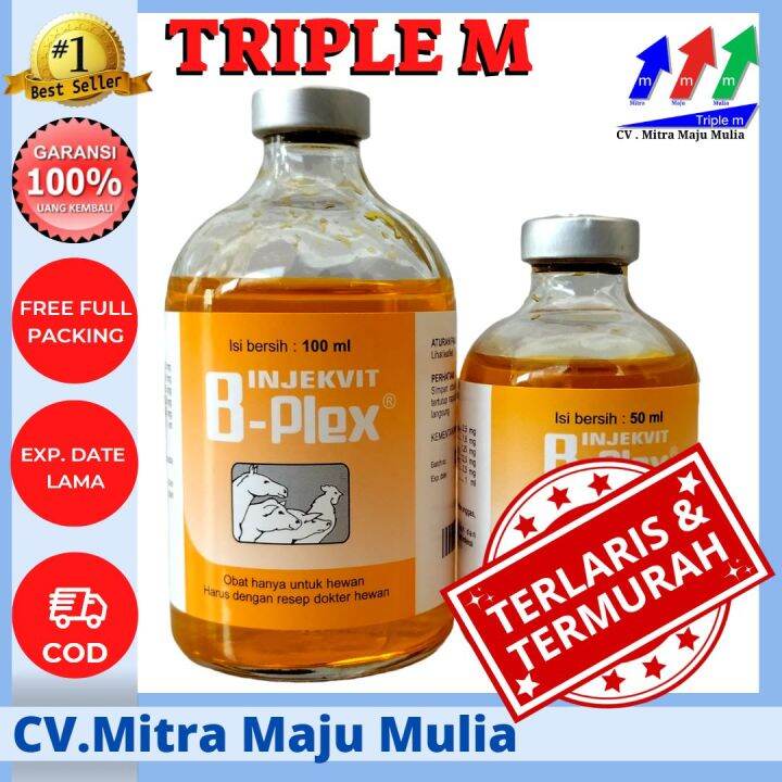 INJEKVIT B PLEX VITAMIN B KOMPLEK 50 Ml Dan 100 Ml MEDION TRIPLE M ...