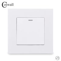 【cw】 COSWALL Panel 1 Gang 2 Way Pass Through / Stair Switched Wall Rocker 12 250V 16A 1