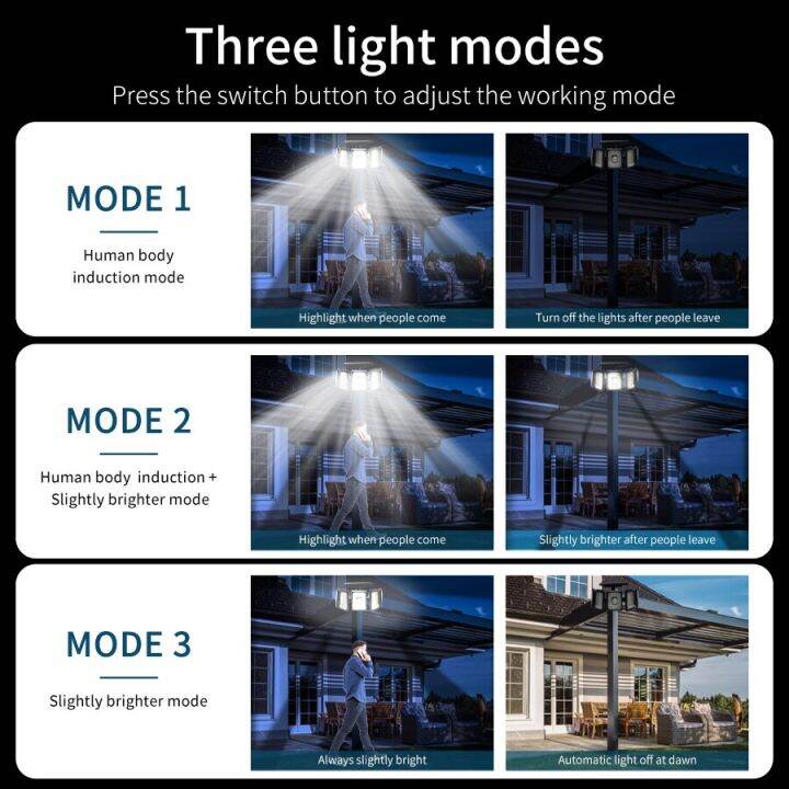 300-leds-พลังงานแสงอาทิตย์ไฟสวนกลางแจ้งไฟ-led-motion-sensor-โคมไฟติดผนังกันน้ำที่มีประสิทธิภาพสปอตไลพลังงานแสงอาทิตย์ปรับ