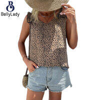 100% Polyester European And American Fashion Women Summer New Sleeveless Leopard Camisole Top【fast】