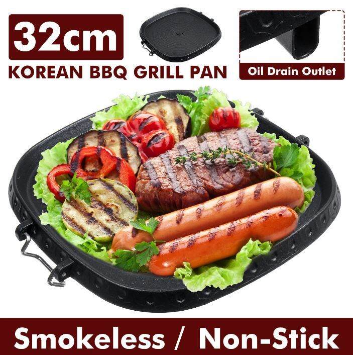 High Quality Korean Samgyeopsal Samgyupsal Stove Top Grill Pan Barbecue Indoor Bbq（roundsquare 9205