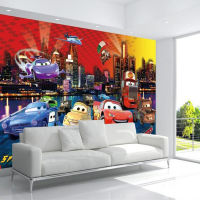 Custom Childrens wallpaper large murals cartoon car for children room setting wall vinyl which wallpaper