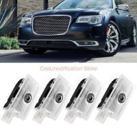 เครื่องฉายโลโก้เลเซอร์ไฟ LED 2ชิ้นต้อนรับสำหรับ Chrysler 200 300 SB ไฟประตูรถสัญลักษณ์ผีเงา