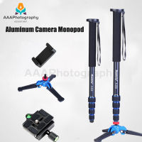 A-222 + M-1ฐานขาตั้งกล้อง1650มม.กล้องถ่ายรูปอะลูมิเนียมUnipod Monopod Flip W/3ฐานขาตั้งกล้องสามขาสำหรับDSLR Canon Nikonโทรศัพท์