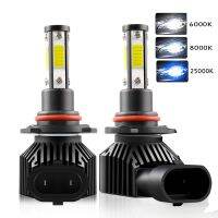 {ร้อน} 2Pcs 360องศา LED 14000LM H7 H11หลอดไฟ H1 H4 H8 H9 9005 HB3 9006 HB4 Auto ไฟหน้ารถ6000K ไฟตัดหมอก12V