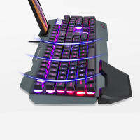 2023แสงไฟโลหะแผง RGB Backlit Gamer แป้นพิมพ์หนูเมาส์ปุ่มกดกันน้ำชุดแสงไฟ LED Plug And Play Designhot