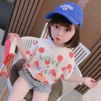 เสื้อยืดแขนสั้นเด็กผู้หญิง Summer all-match Western style half-sleeved summer baby girl 2023 new T-shirt top