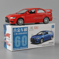 ดึงกลับรถของเล่นสำหรับของขวัญเด็ก 1:41 Diecast Metal Model For Mitsubishi Lancer Evolution