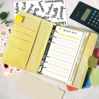 Budget Planner 44Pcs A6 Budget Binders ซองจดหมายเงินสดสำหรับงบประมาณกันน้ำ Shinny Budget Planner พร้อมถุงซิป Budget แผ่น Budget Binder